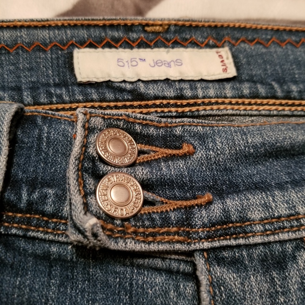 WOMENS LEVIS 515 CAPRI JEAN Double Button Fly SZ 8